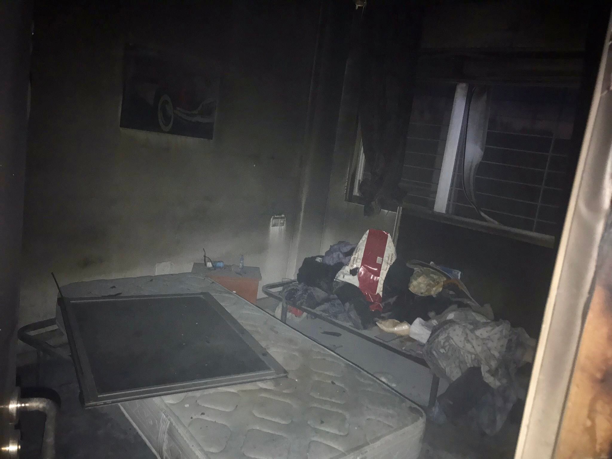 Estado en el que ha quedado el piso afectado por las llamas