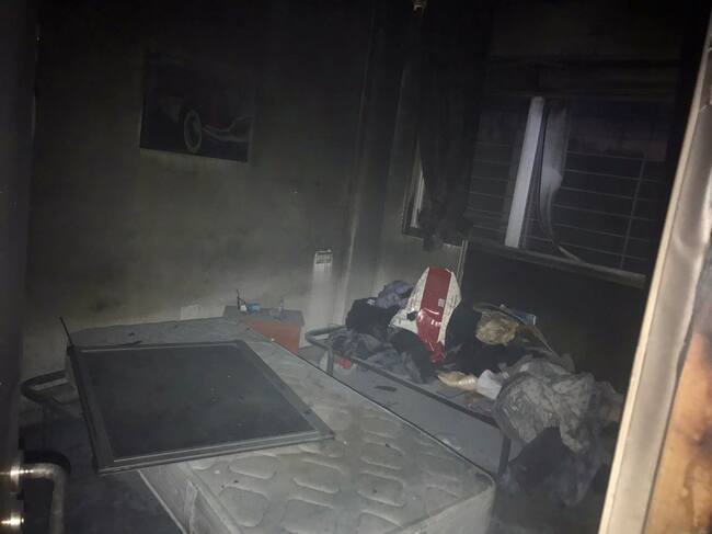 Estado en el que ha quedado el piso afectado por las llamas