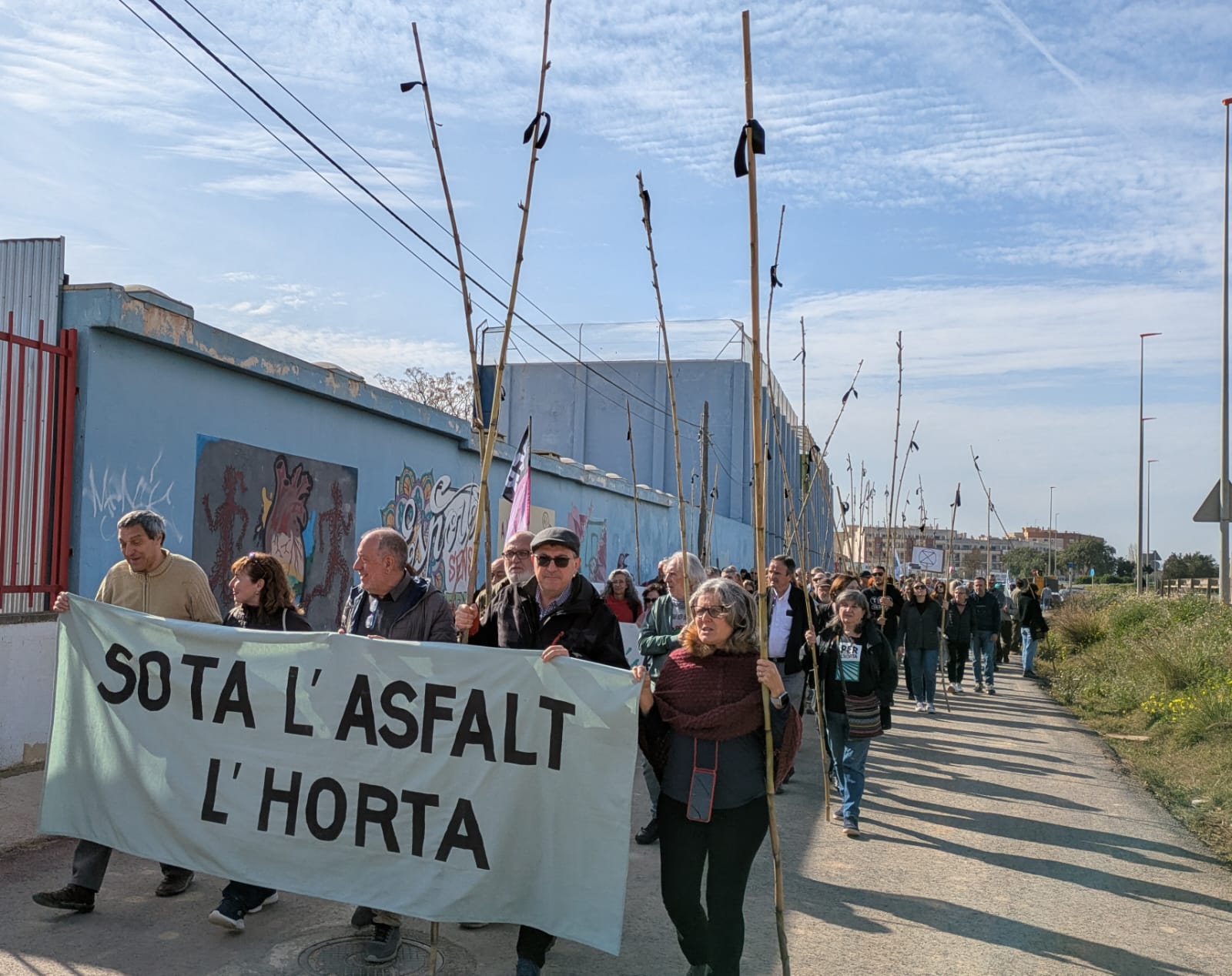 Manifestación en contra de la modificación de la ley de l&#039;Horta.