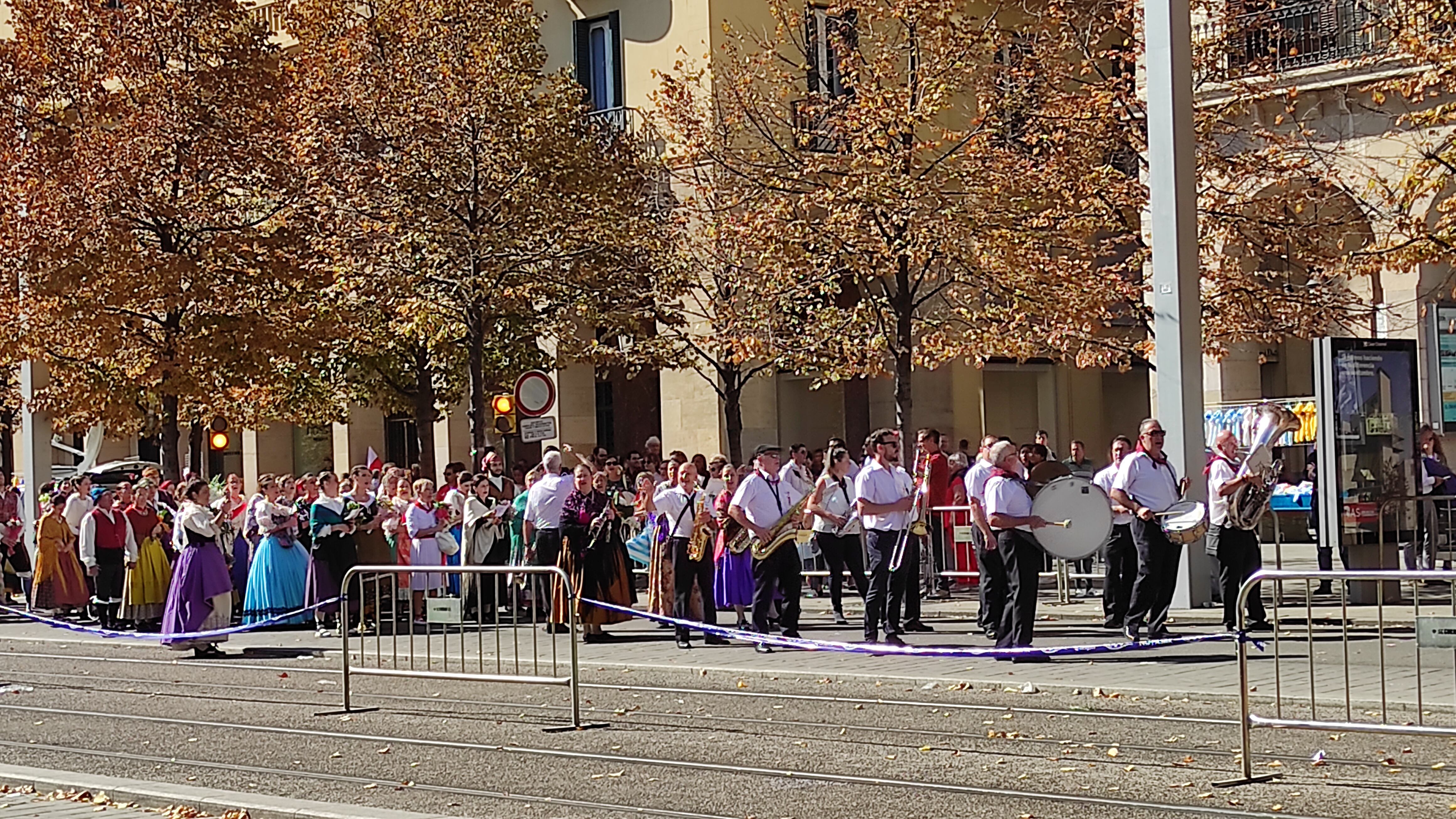 Paseo de la Independencia, durante la Ofrenda de Flores 2022 de Zaragoza