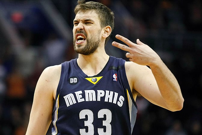 Marc Gasol se lamenta durante el partido ante los Suns