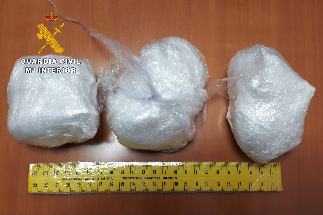 Cocaína encontrada.