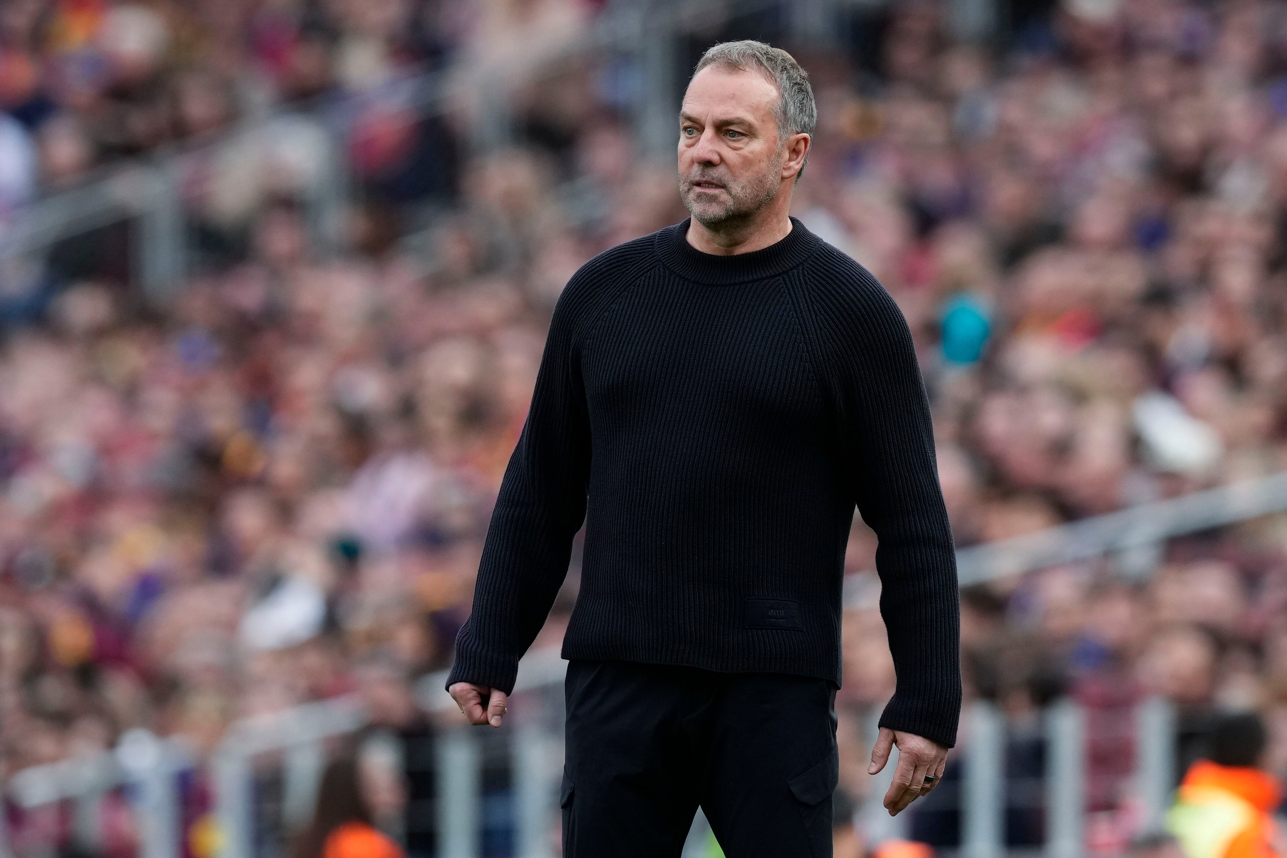 Hansi Flick durante el partido de LaLiga contra el Sevilla