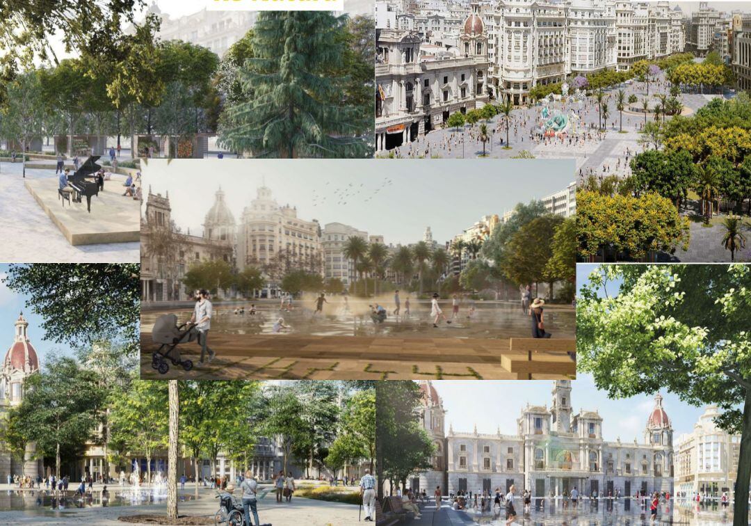 Conoce los 5 proyectos finalistas para la reforma de la plaza del Ayuntamiento de València