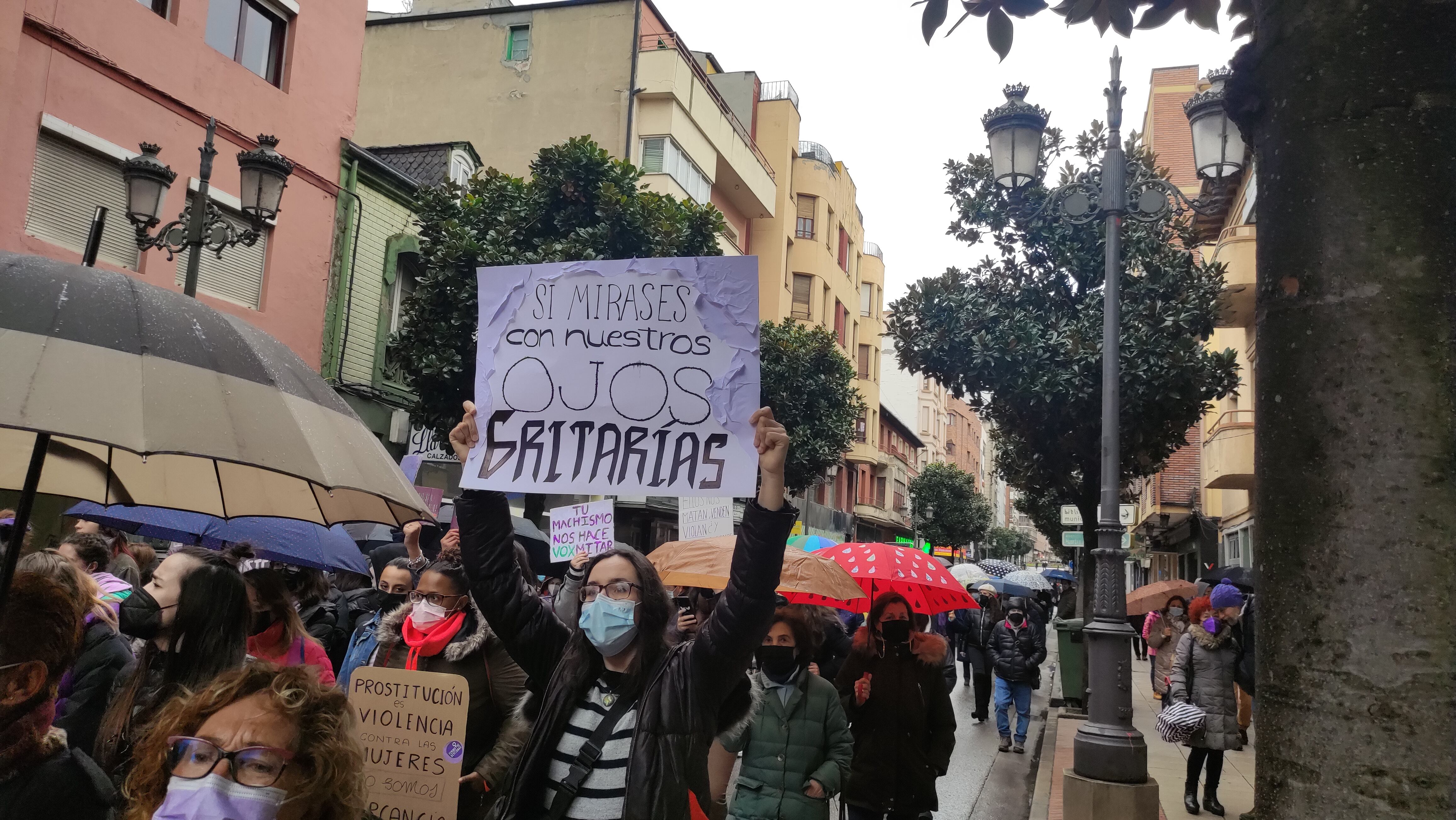 La manifestación por el 8-M en Ponferrada (León)