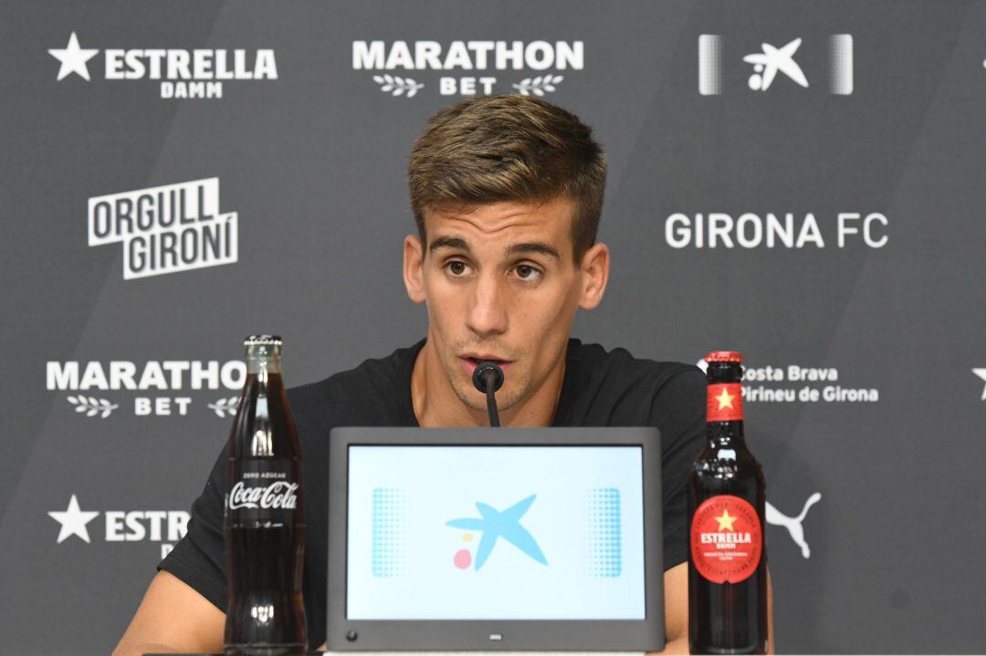 Pere Pons en su despedida del Girona.