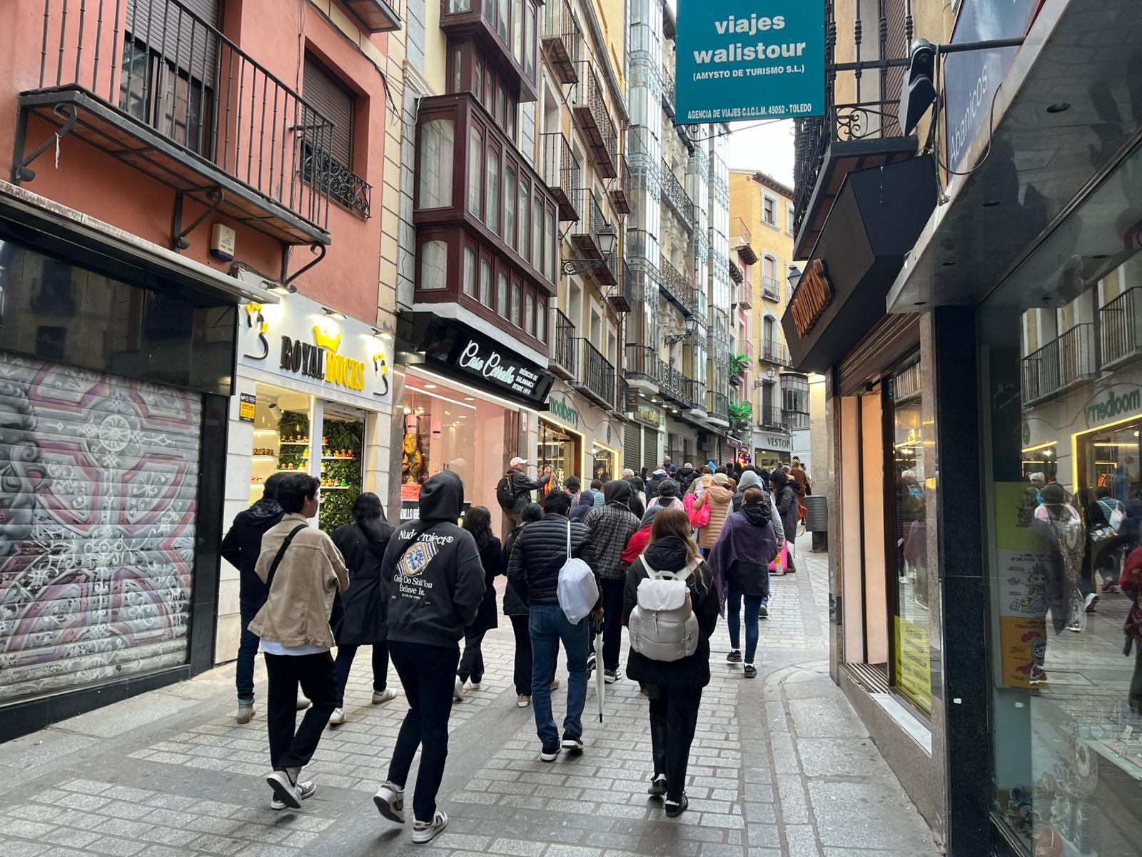 Imagen del grupo de 2.300 personas que ha llegado este miércoles a Toledo