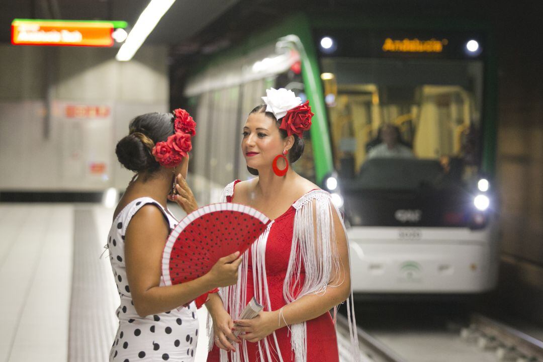 Imagen promocional del dispositivo especial del metro para la Feria de Málaga 2019