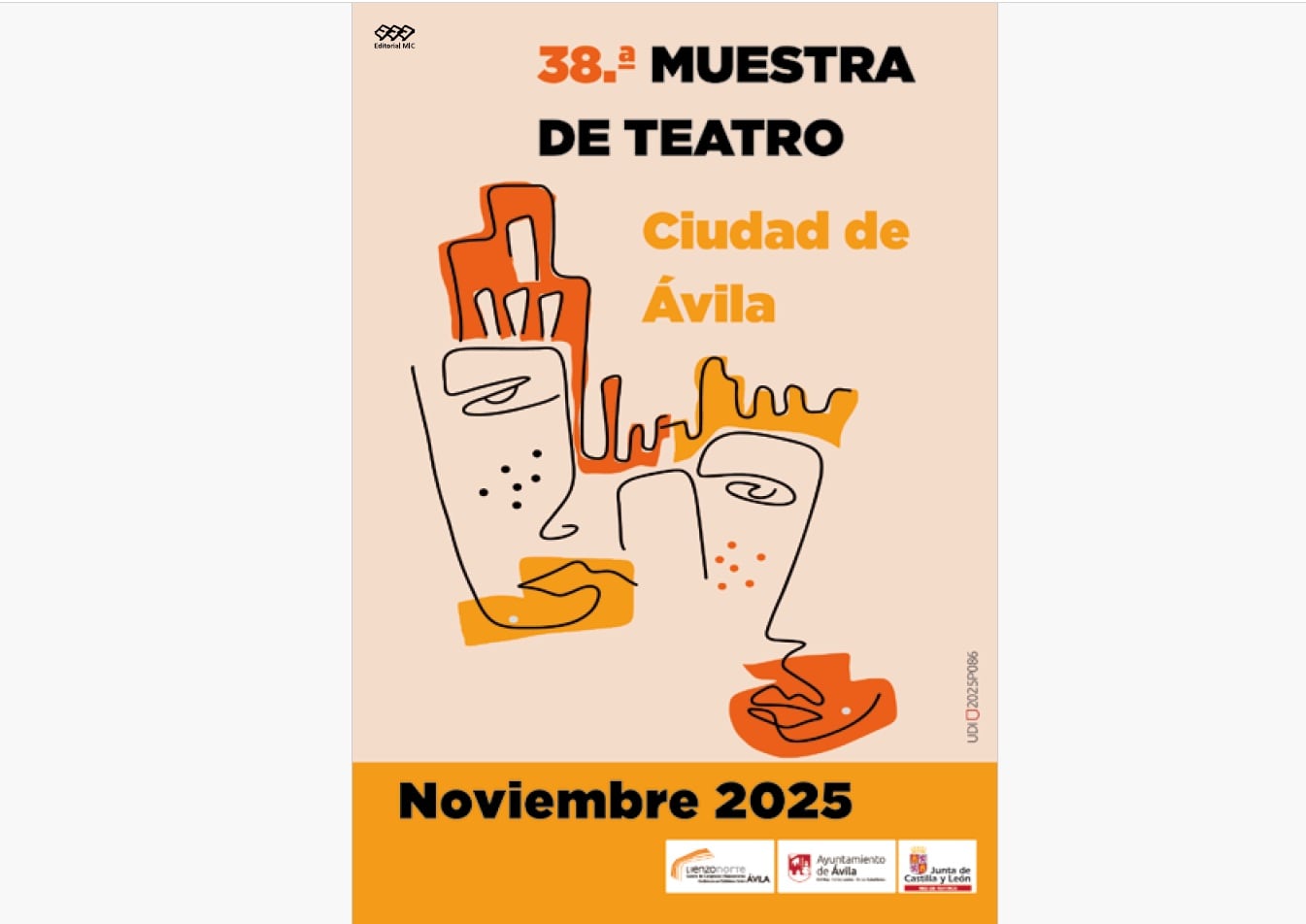 Cartel de la 38ª Muestra de Teatro ‘Ciudad de Ávila’