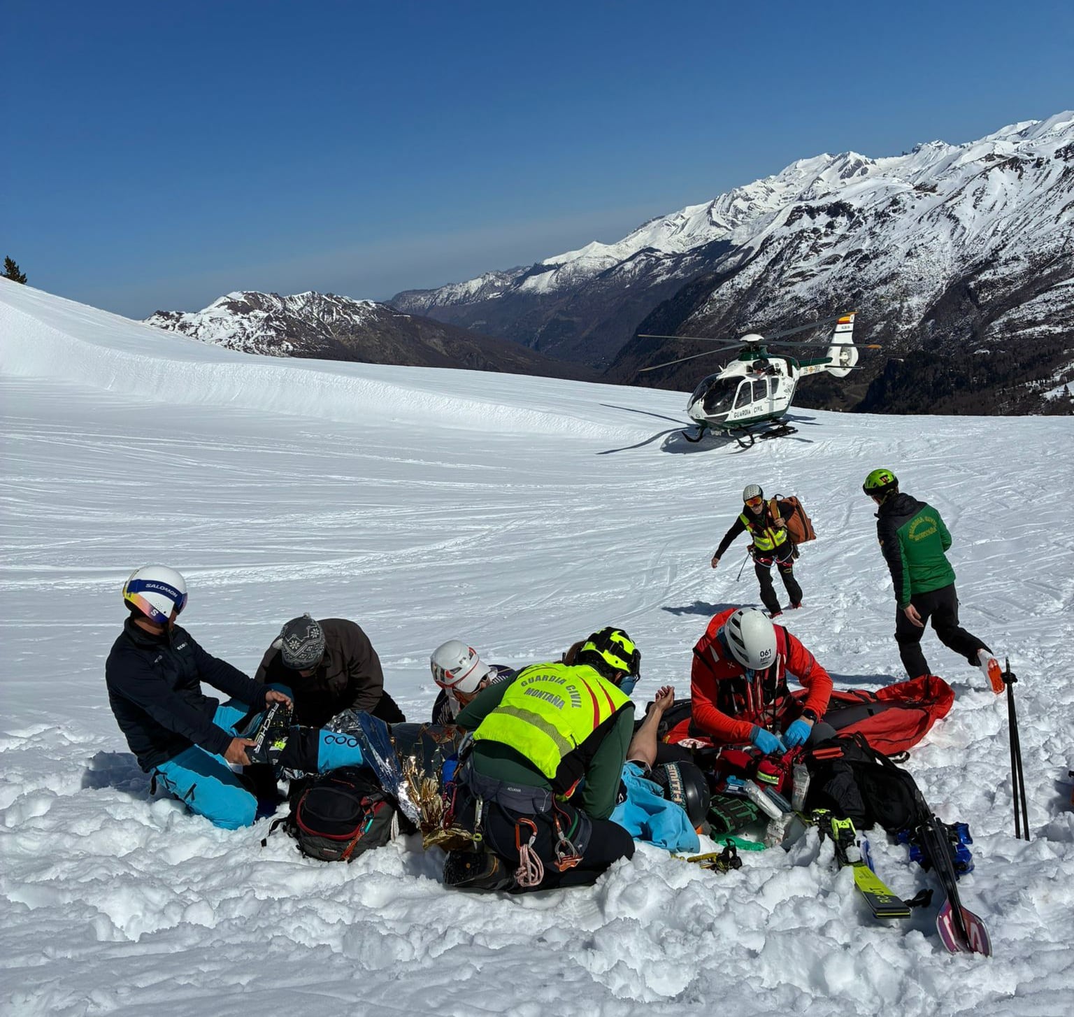 Rescate fuera pistas en Candanchú.