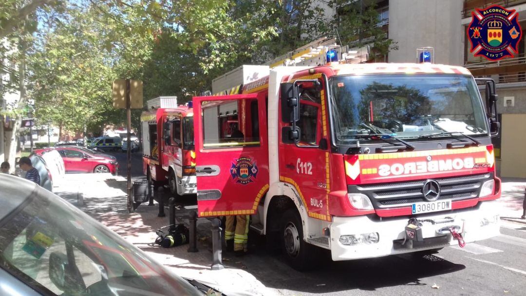 Vehículos de los bomberos de Alcorcón