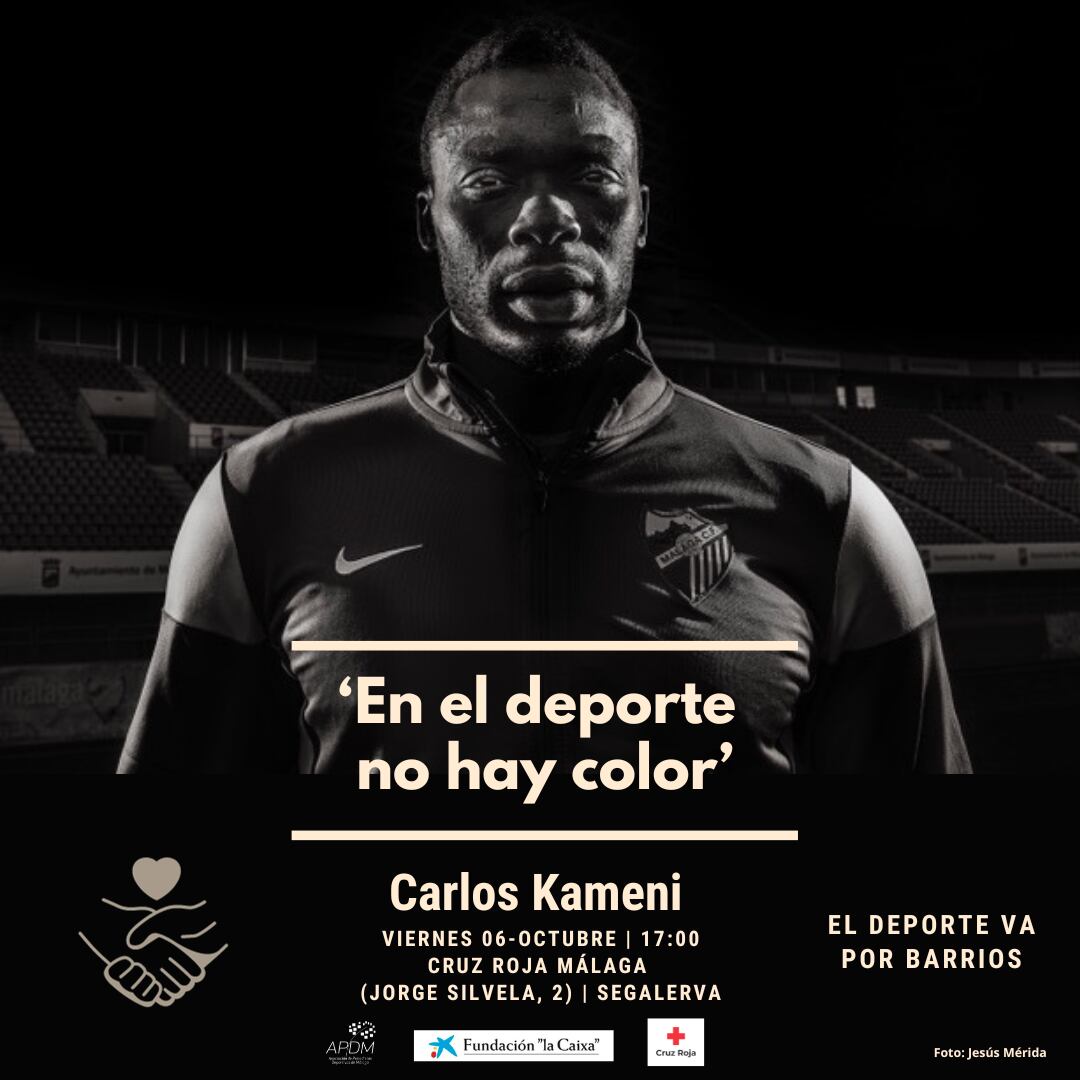 El portero Carlos Kameni protagonista del acto sobre el racismo dentro de la campaña el Deporte va por barrios, organizado por la APDM