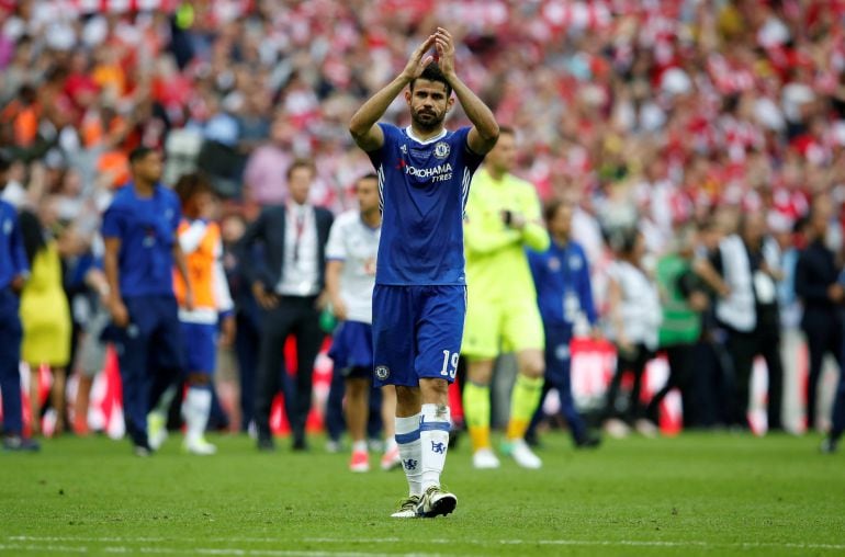 Diego Costa durante un partido con el Chelsea 