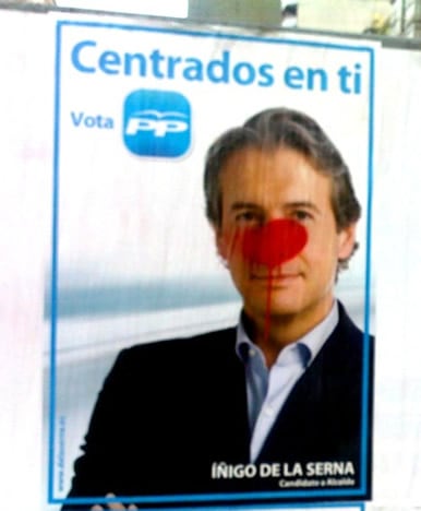 Cartel &#039;nariceado&#039; de un candidato del PP en Cantabria