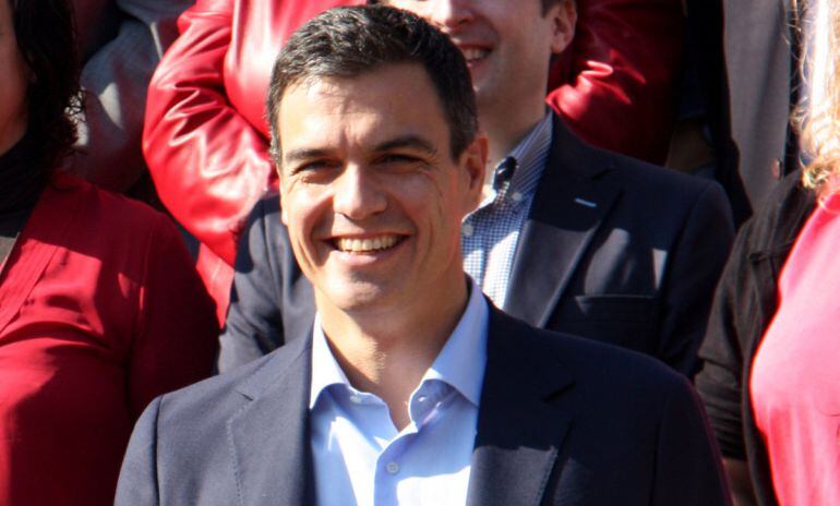 Pedro Sánchez en el acto de este sábado con miembros del PSC. 