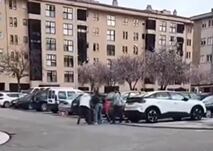 Momento de la agresión, registrada por un testigo