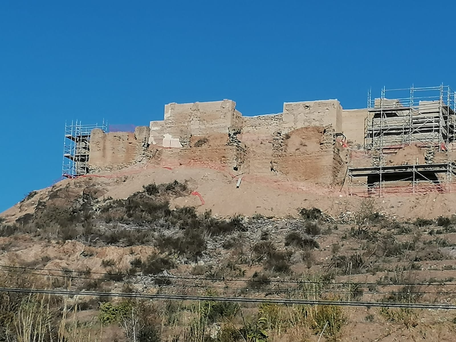 Trabajos de restauración del Castillejo de Monteagudo