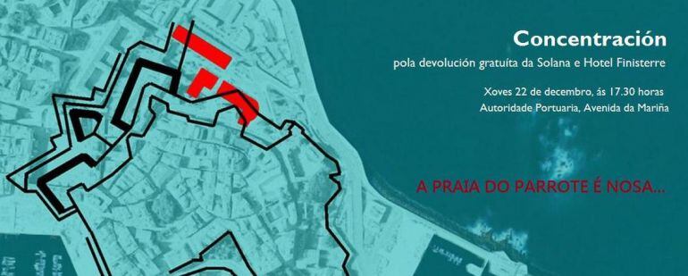 Convocatoria de la concentración "a praia do parrote é nosa"