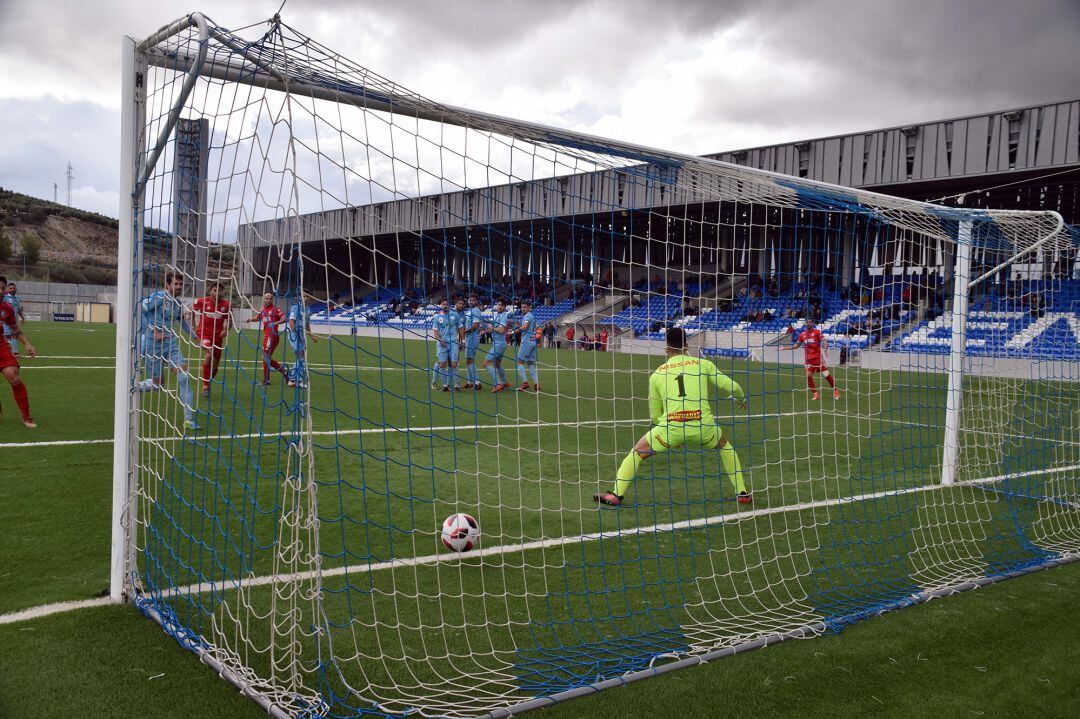 Imagen del segundo gol del Xerez DFC en Lucena 