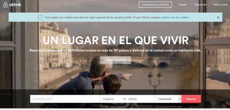 Plana web d&#039;airbnb.