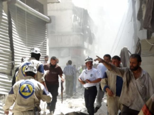 Médicos entrado entrando en Alepo