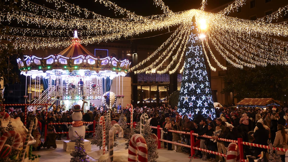 El encendido de las luces de Navidad en las tres capitales de provincia de Aragón, en La Ventana