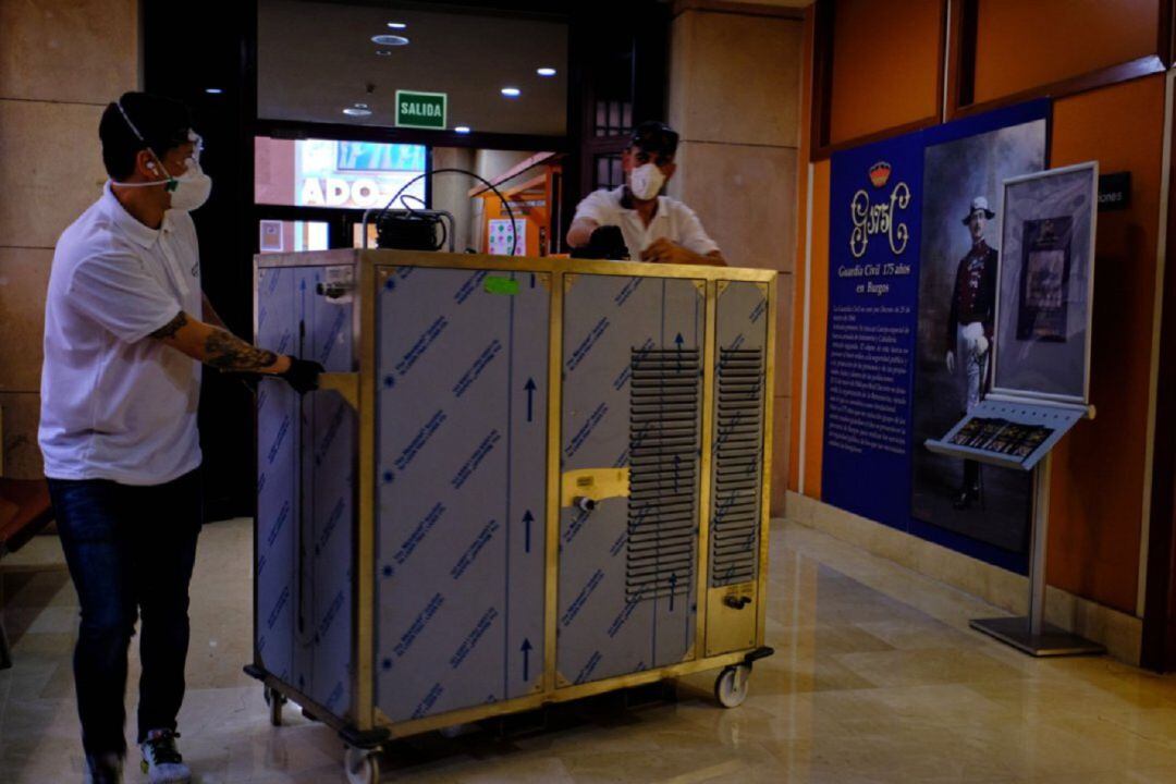 La máquina de ozono, en la Casa de Cultura