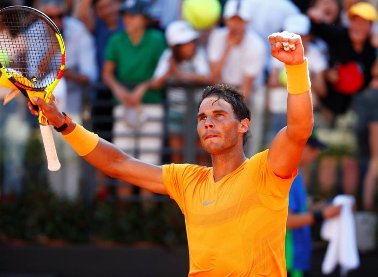 Nadal celebra su pase a la final.