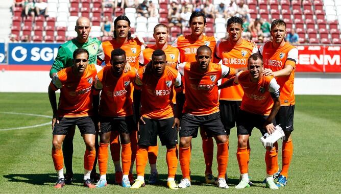 Alineación titular del Málaga en el amistoso que disputó contra el Ausburgo.