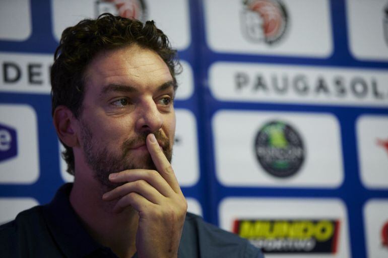 Pau Gasol en la presentación de la decimotercera edición de la Pau Gaso Academy en Barcelona. 