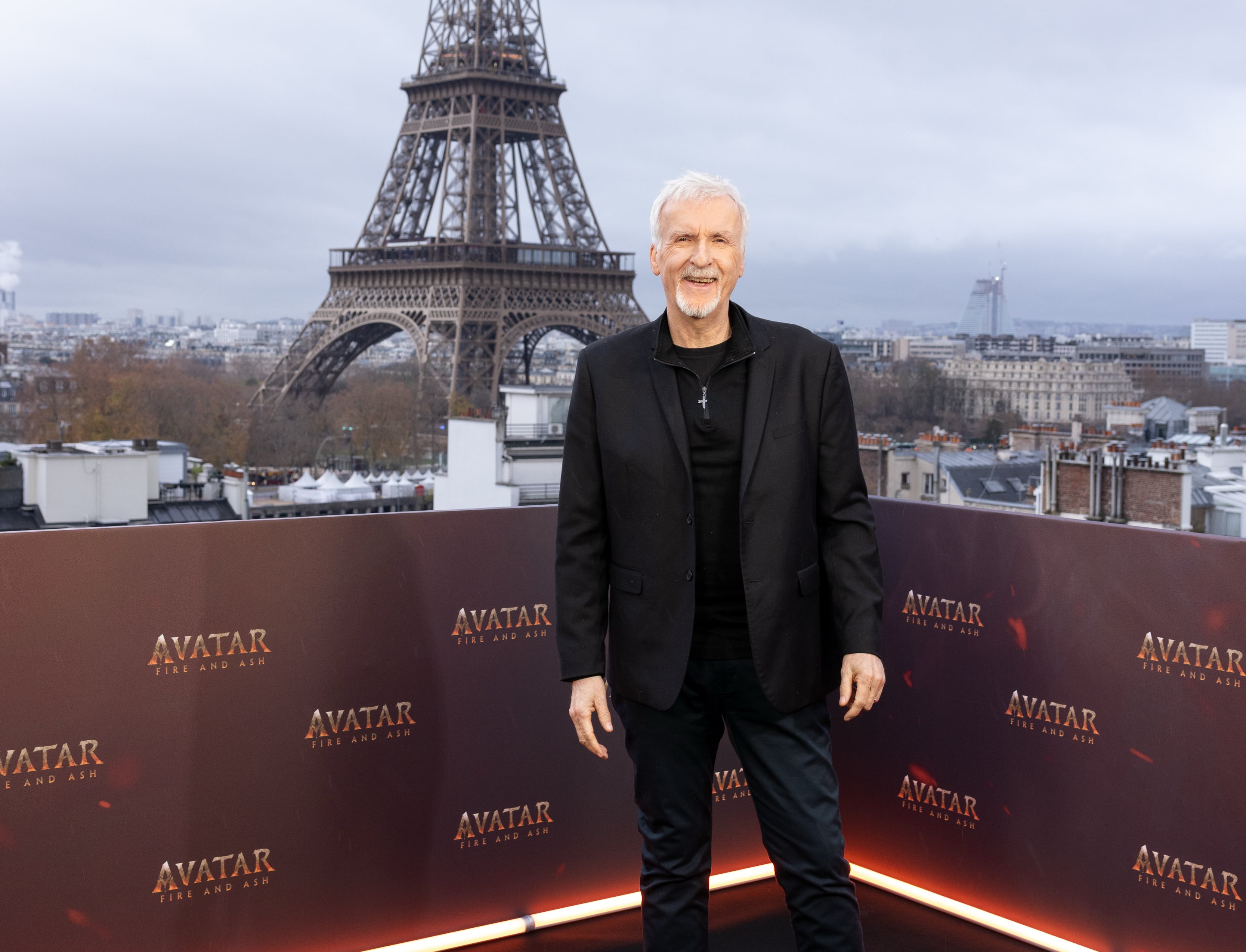 James Cameron attends a photocall of 20th Century Studios "Avatar: Fire and Ash" in Paris, France on December 4th, 2025. (Photo by StillMoving.Net for The Walt Disney Company Limited)