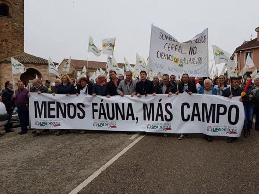 Manifestación en Tábara por el control de la fauna salvaje