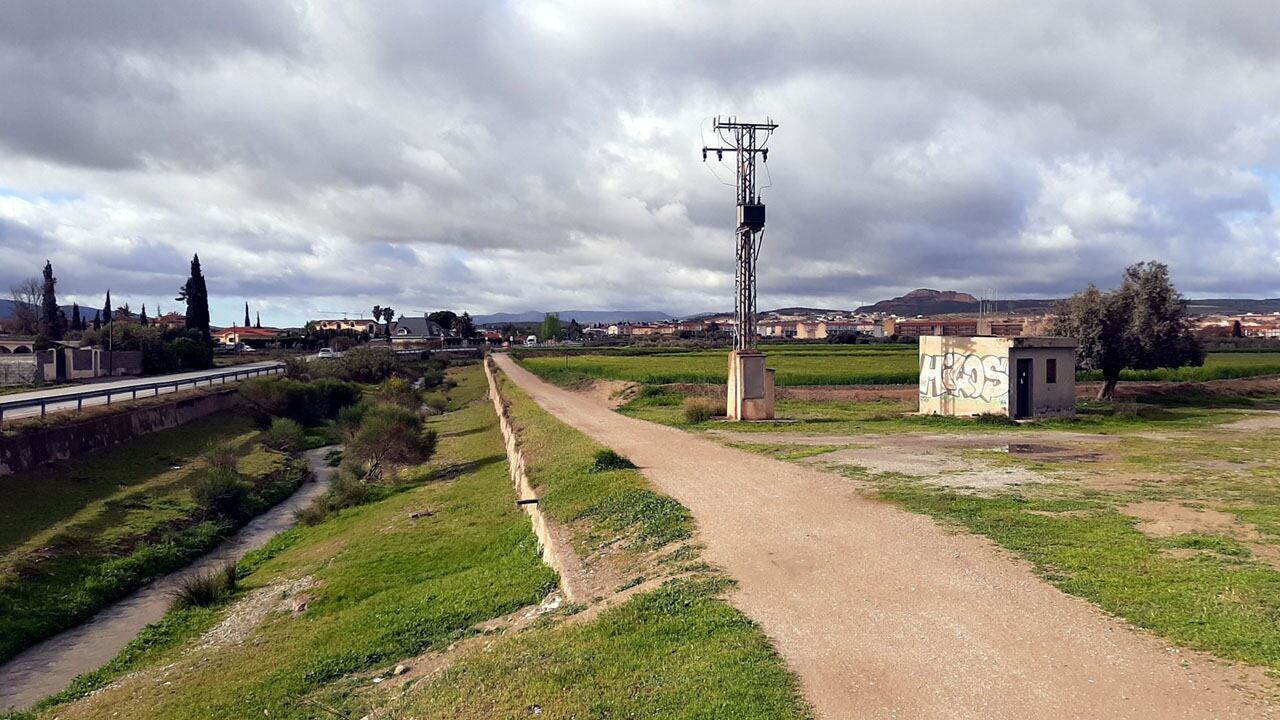 Zona de ampliación del metro de Granada entre Churriana de la Vega y Las Gabias