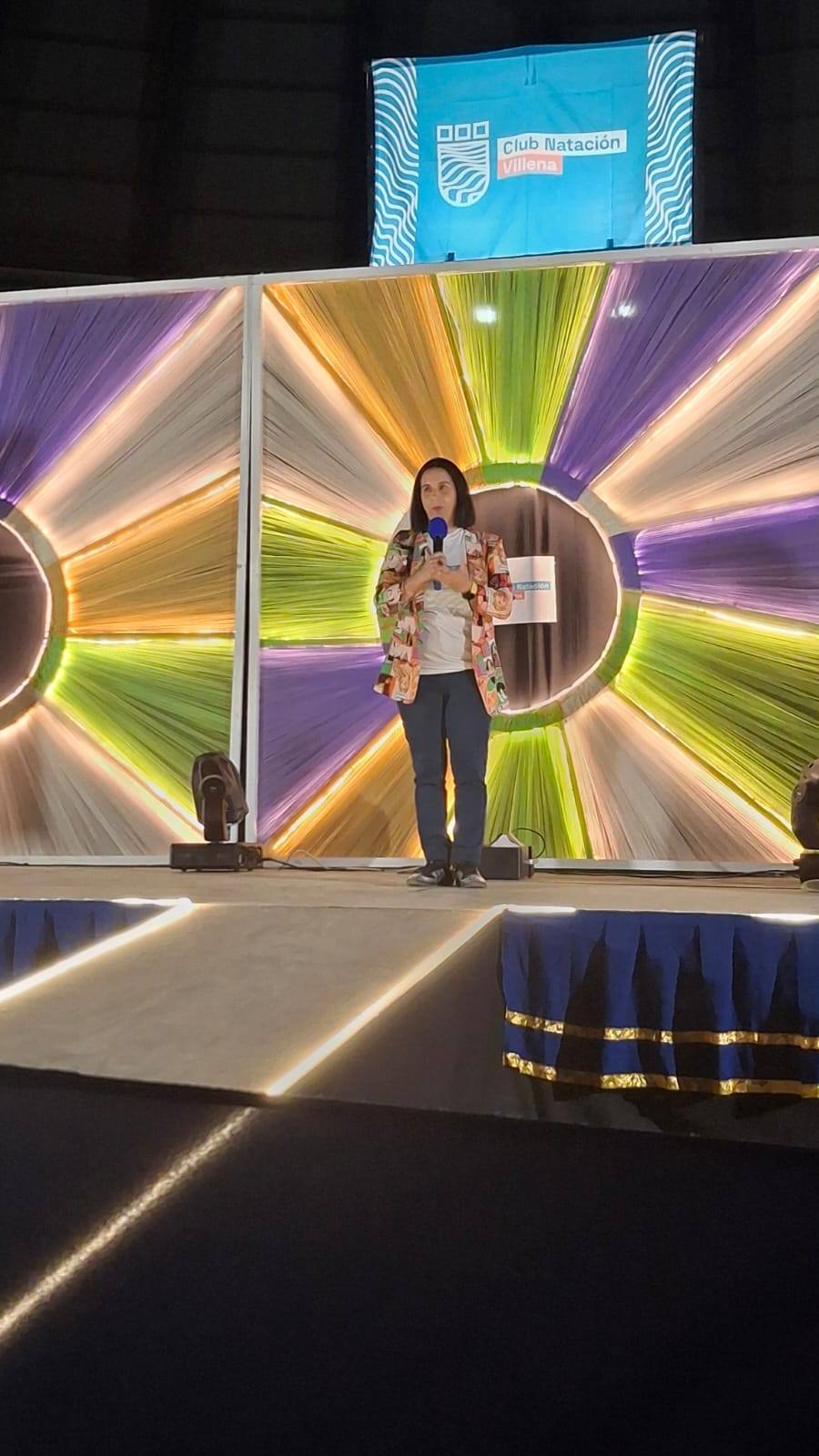 La concejala de deportes, durante la gala