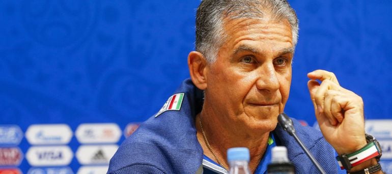 Queiroz, en la sala de prensa