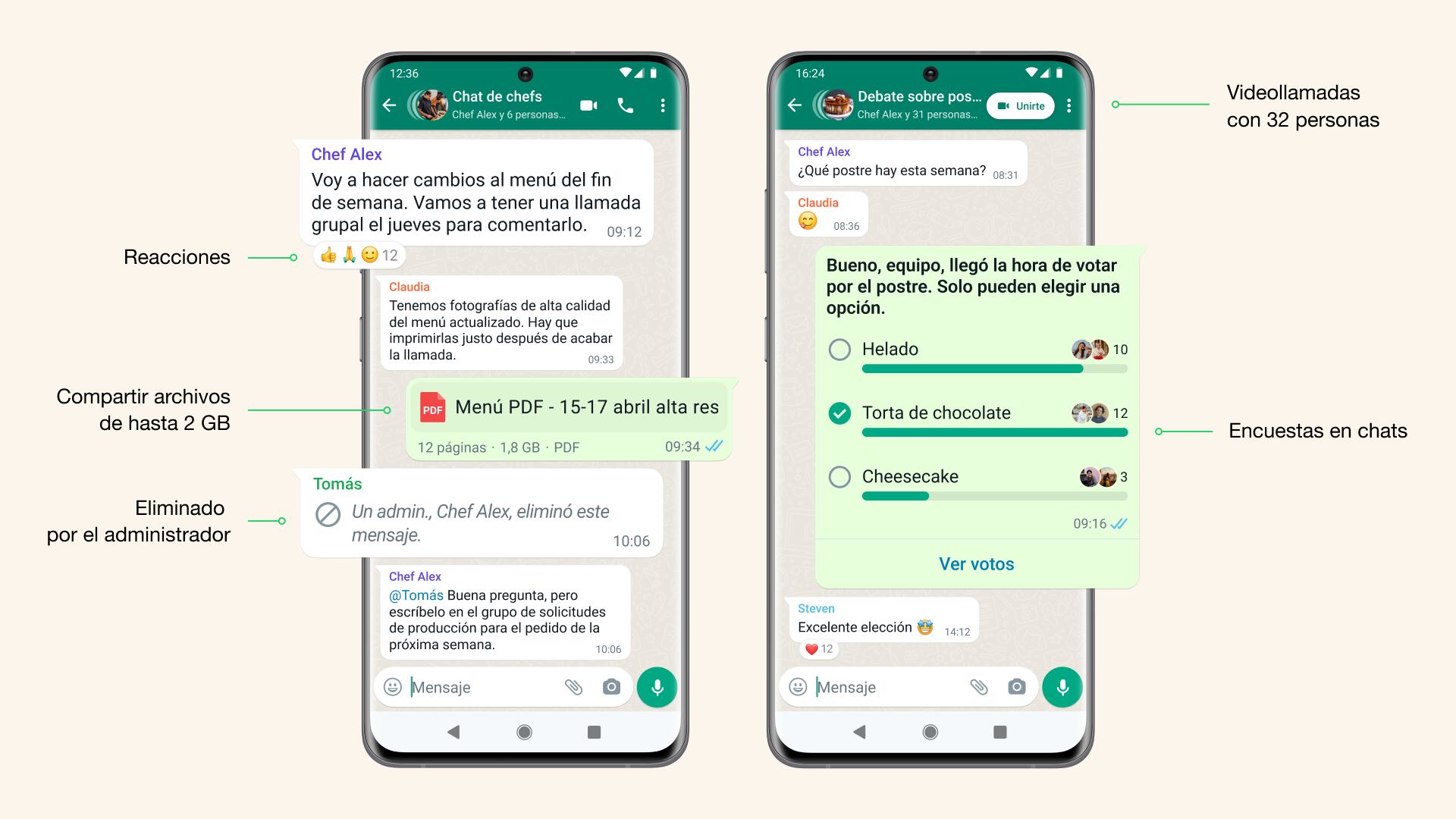 WhatsApp estrena múltiples novedades.