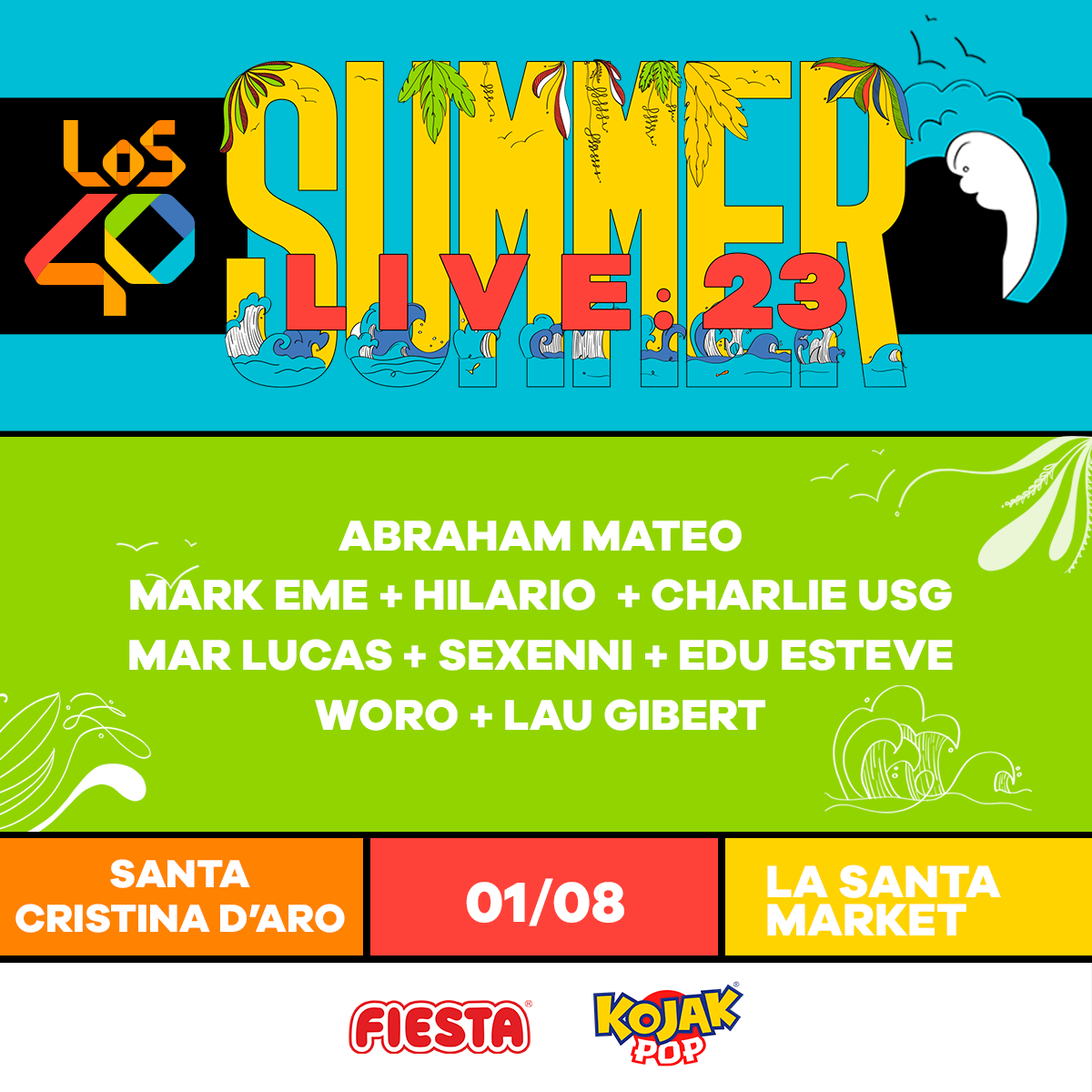 Cartell del concert a la Santa Market