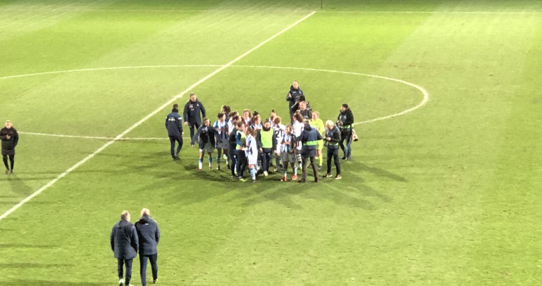 imagen de la celebración en Zubieta del pase a la semifinal