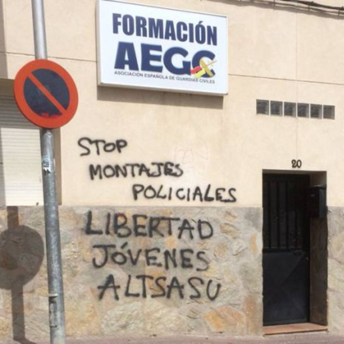 Una asociación de Guardias Civiles denuncia pintadas amenazantes en su sede de Valdemoro