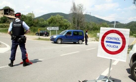 Els Mossos van establir diferents controls a la zona de Borredà