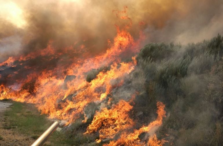 Imagen correspondiente a un incendio en Baza (Andalucía).