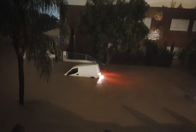 Una de las vías principale de Campanillas (Málaga)