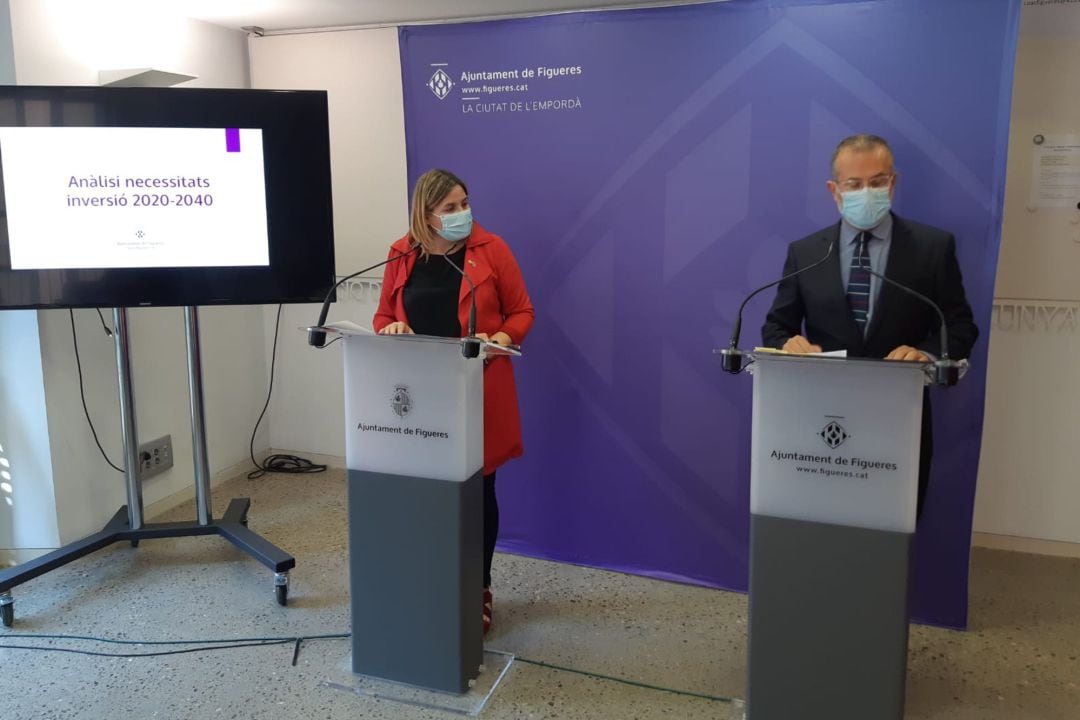 L'alcaldessa de Figueres, Agnès Lladó, i el vicealcalde, Pere Casellas