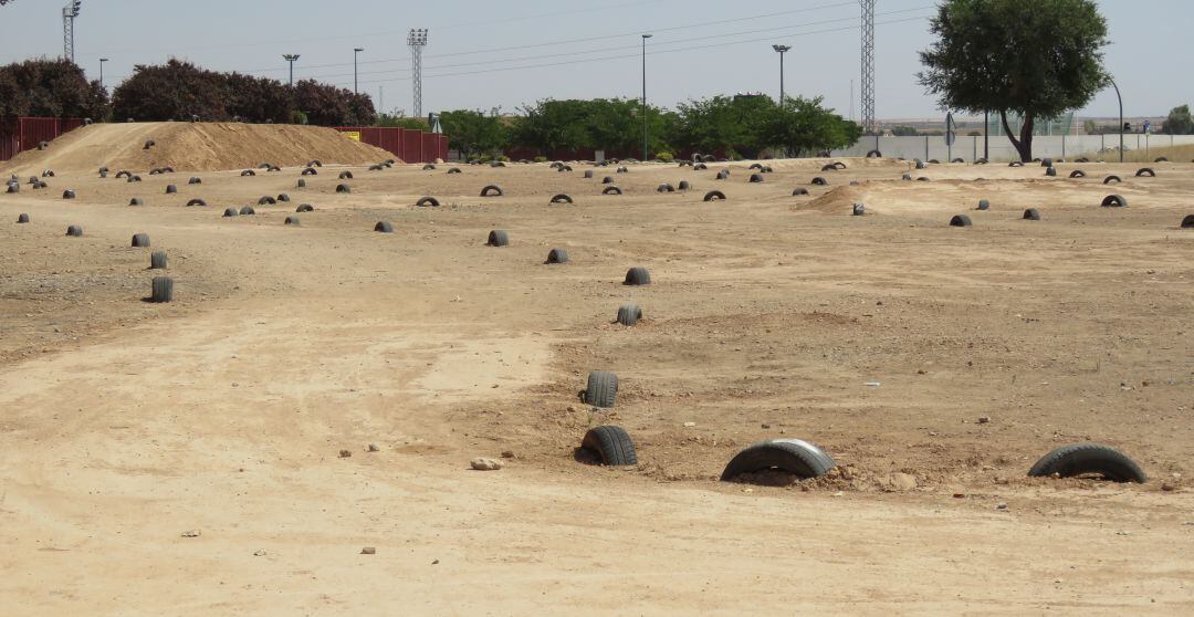 Imagen de donde se instalará el futuro nuevo pabellón polideportivo de Manzanares (Ciudad Real) 