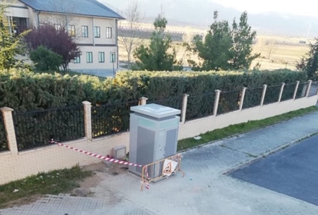 Imagen de uno de los aseos instalados en Nueva Segovia para el servicio de los conductores de los autobuses urbanos