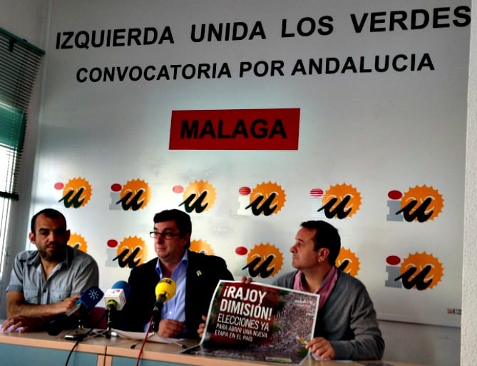 Dirigentes de IU anuncian que pedirán la dimisión de Rajoy en el Congreso