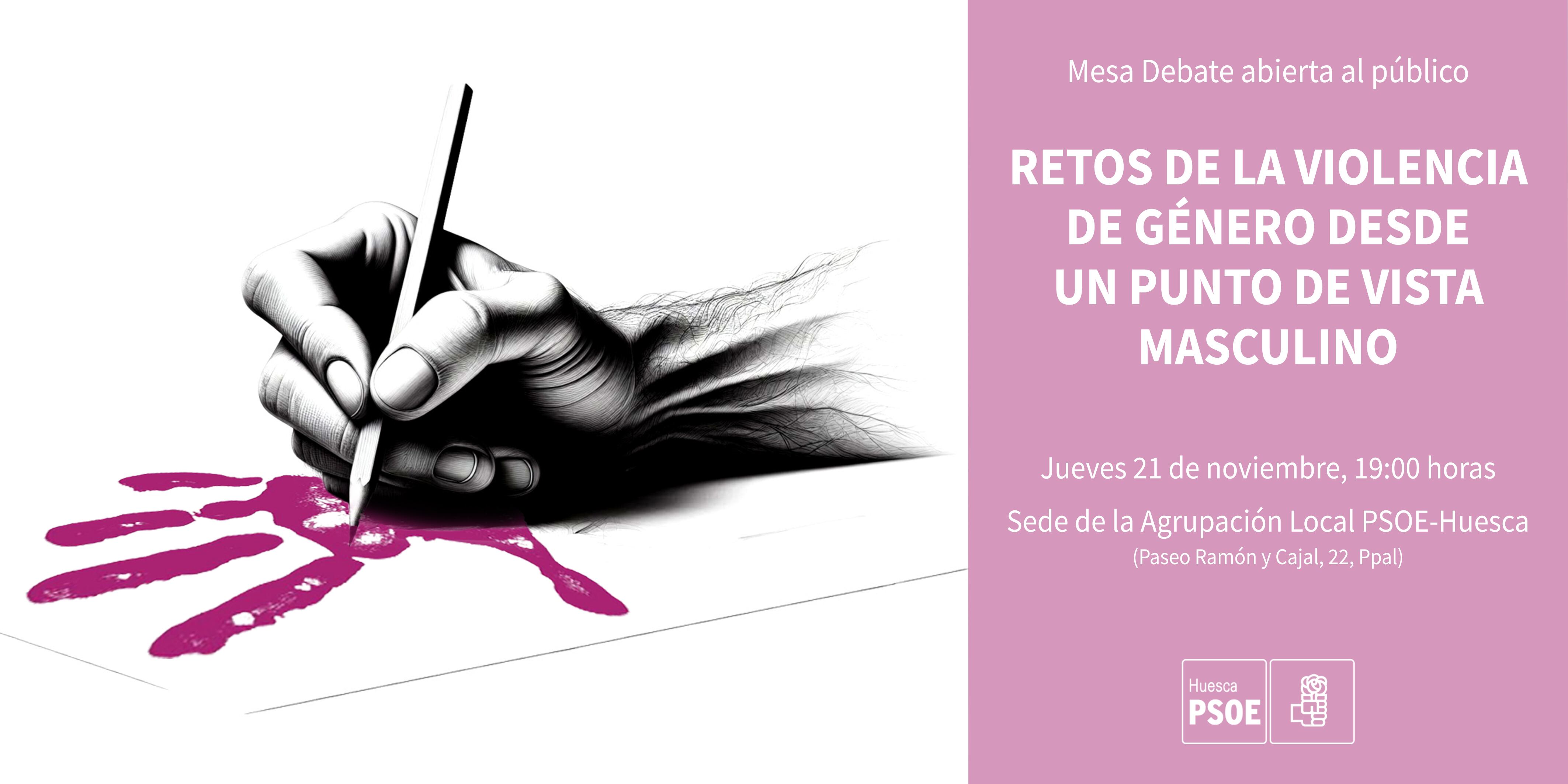 Cartel de la actividad organizada por el PSOE Huesca