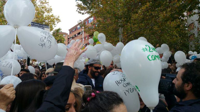 Jesús Candel, durante la manifestación del 27N