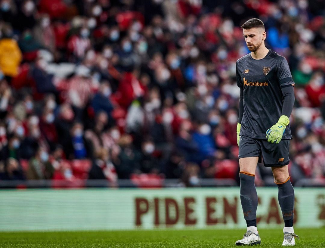 Unai Simón, durante el encuentro frente al Sevilla