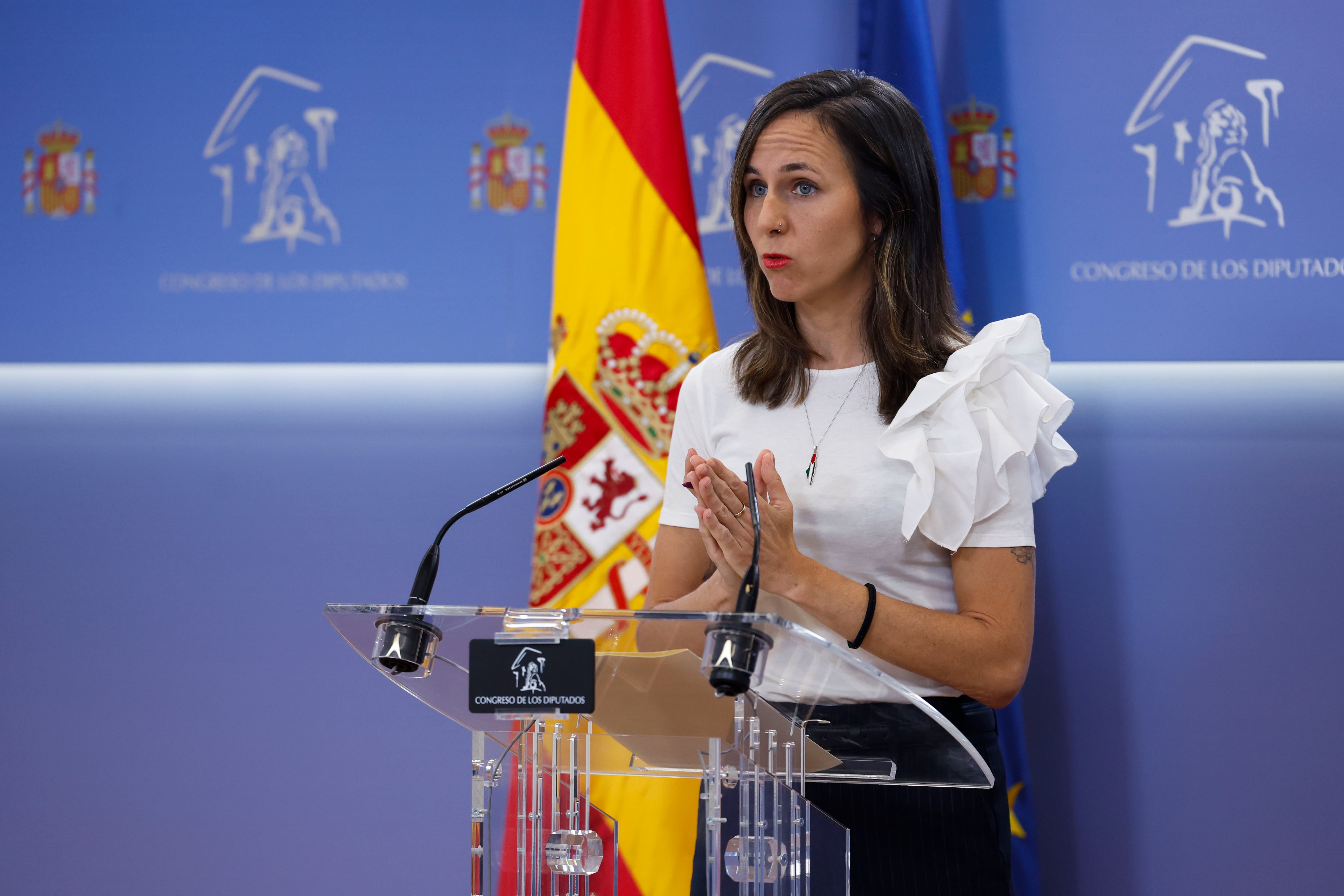 La líder de Podemos, Ione Belarra, en el Congreso de los Diputados.